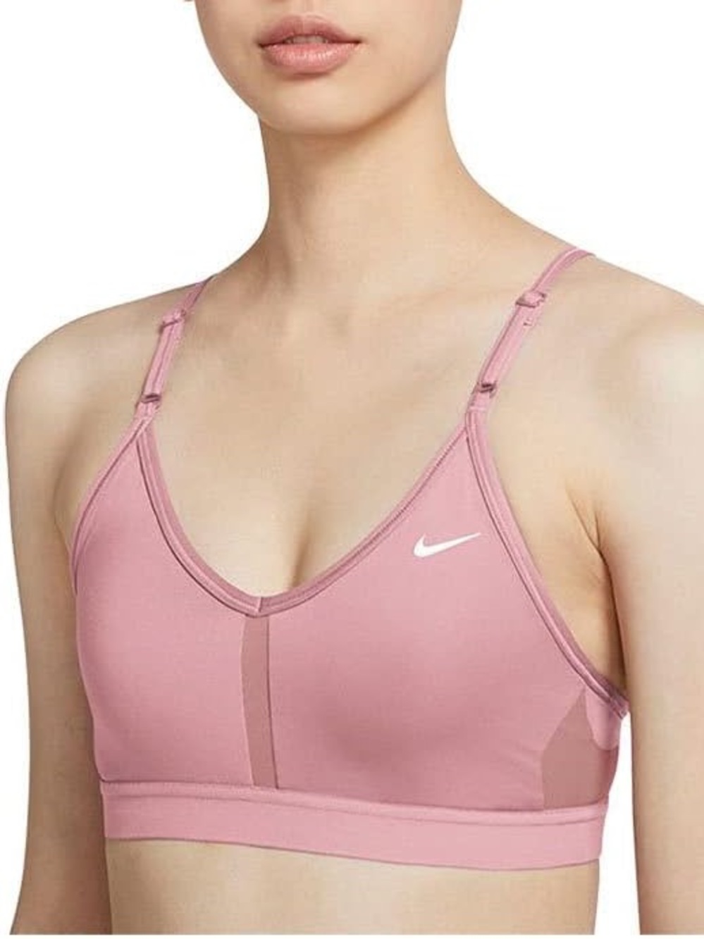 NIKE Indy Mesh Inset Sports Bra - Pink
